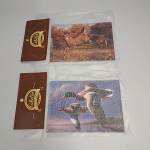 🌷‼️5/$20 James Hautman Lot 2 Postcard mallards & Deer Cabelas, Rogers Minnesota